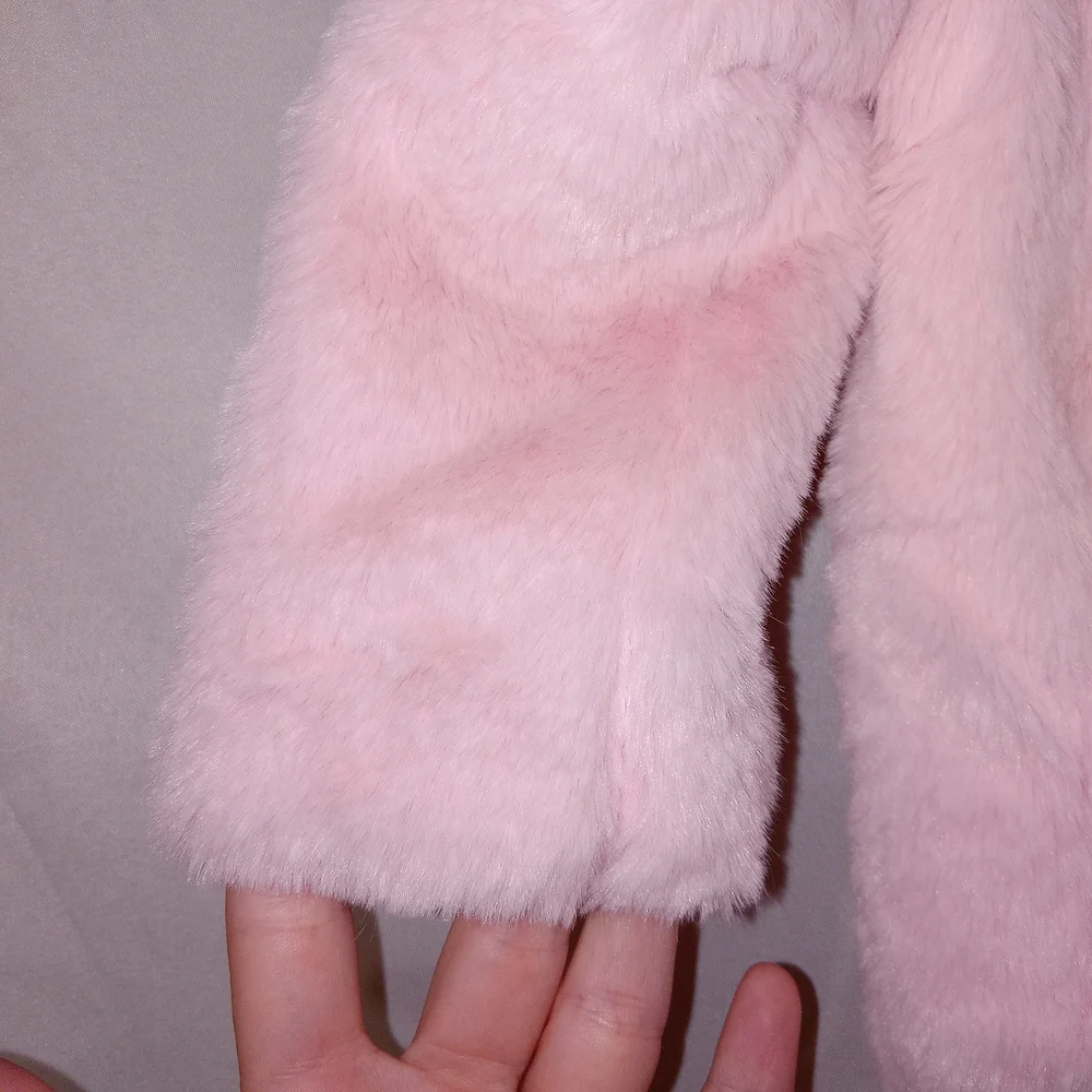 7 For All Mankind Pink Faux Fur Kids Jacket Size 18mo Cute Cozy Soft❤️
